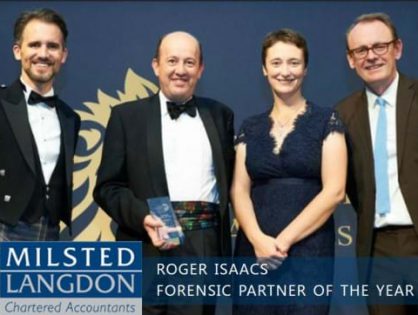 Roger Isaacs, Partner at Milsted Langdon and Chairman of MGI Worldwide, wins the prestigious British Accountancy Award of Forensic Partner of the Year