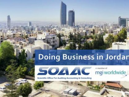 Scientific Office for Auditing, Accounting and Consulting (SOAAC) releases a Doing Business brochure showcasing the advantages of investing in Jordan