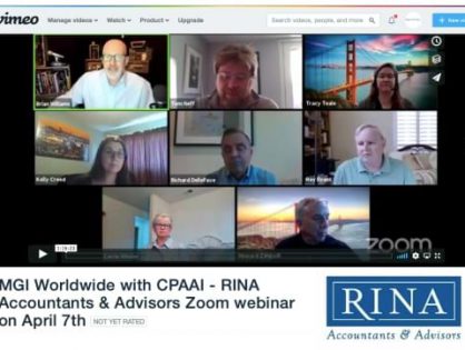 California-based member firm, RINA Accountants & Advisors, host successful webinar to discuss recent US legislation passed due to the coronavirus outbreak.