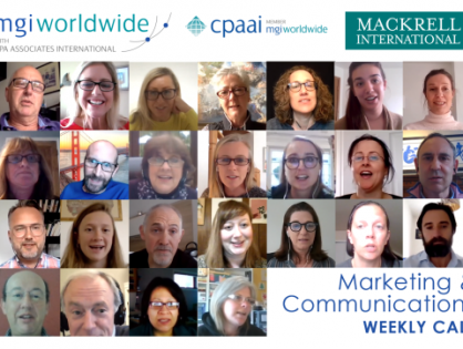 Sister law network, Mackrell International, joins us in our weekly Marketing and Communications Zoom call