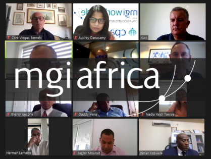 Francophone Africa members of MGI Worldwide with CPAAI & Mackrell International meet via Zoom